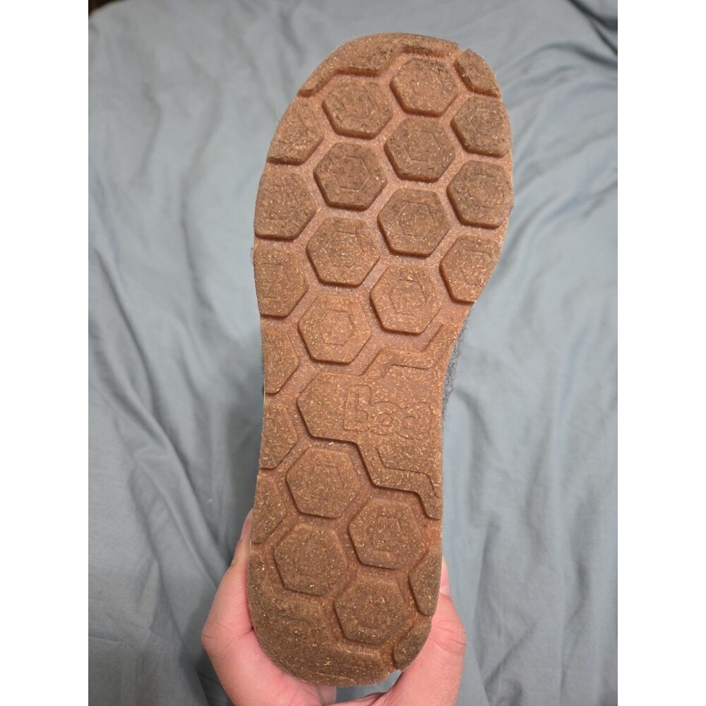 b.o.c. Gray Felt Chelsea Sneaker Booties Plaid Lined Women’s 9.5” Insole - Picture 5 of 9